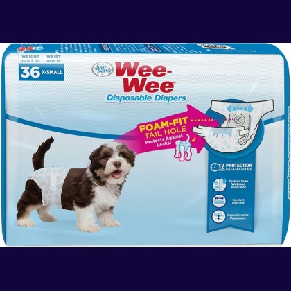 Four Paws Wee Wee Disposable Diapers X-Small