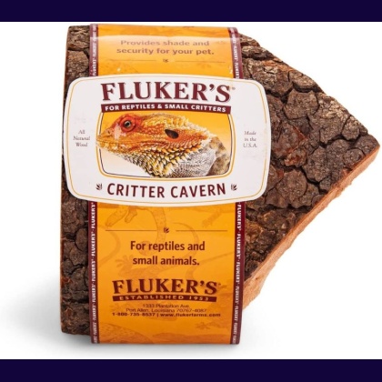 Flukers Critter Cavern Corner Half-Log Small