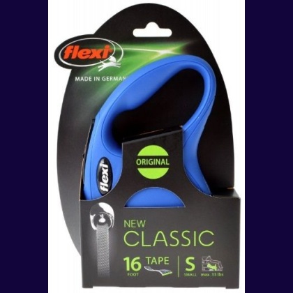 Flexi New Classic Retractable Tape Leash - Blue