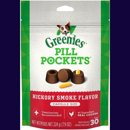 Greenies Pill Pockets Dog Treats Hickory Smoke Flavor