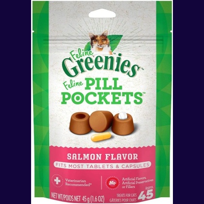 Greenies Pill Pockets Salmon Flavor Cat Treats