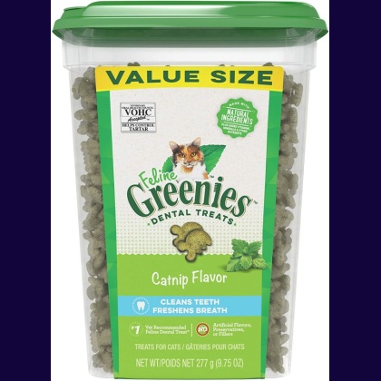 Greenies Feline Natural Dental Treats Catnip Flavor