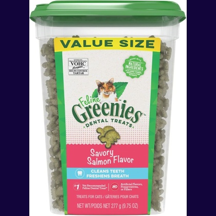 Greenies Feline Natural Dental Treats Tempting Salmon Flavor