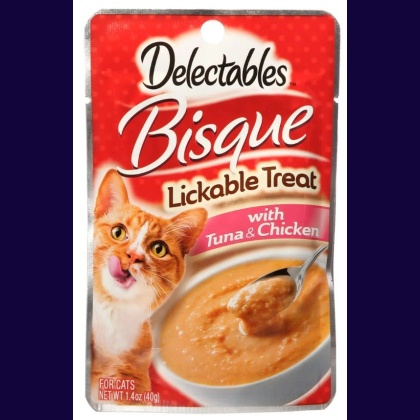 Hartz Delectables Bisque Lickable Cat Treats - Tuna & Chicken