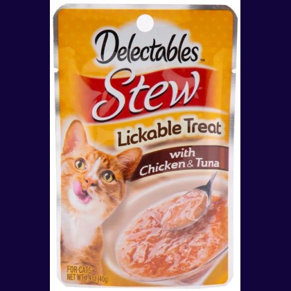 Hartz Delectables Stew Lickable Cat Treats - Chicken & Tuna