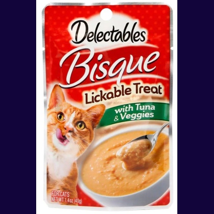 Hartz Delectables Bisque Lickable Treat for Cats - Tuna & Veggies