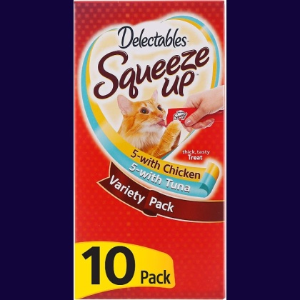 Hartz Delectables Squeeze Up Lickable Cat Treat - Variety Pack