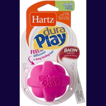 Hartz Dura Play Bacon Scented Dog Ball Toy Small