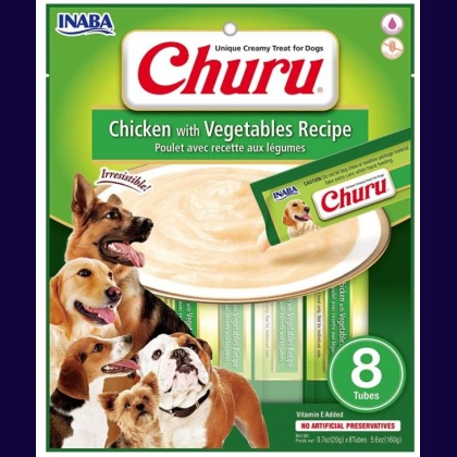 Inaba Churu Chicken with Vegetables Recipe Creamy Dog Treat