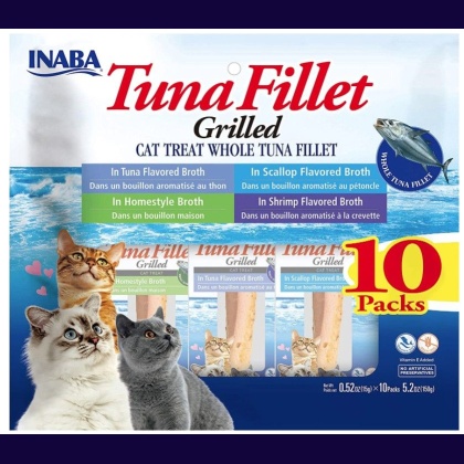 Inaba Tuna Fillet Cat Treat Whole Tuna Fillet Variety Pack