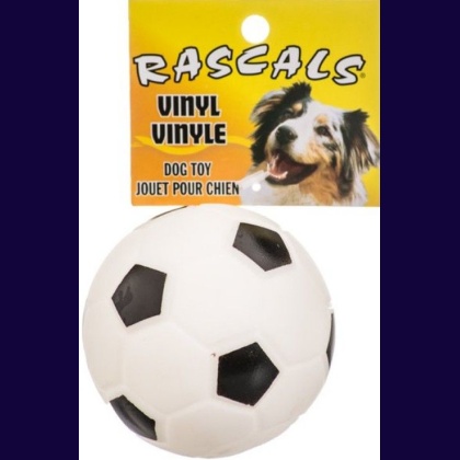 Coastal Pet Rascals Vinyl Soccer Ball for Dogs White