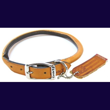 Circle T Leather Round Collar - Tan