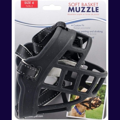 Coastal Pet Soft Basket Muzzle for Dogs Black