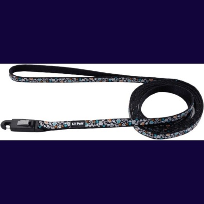 Li'L Pals Reflective Leash - Teal and Orange Paws