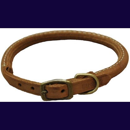 CircleT Rustic Leather Dog Collar Chocolate