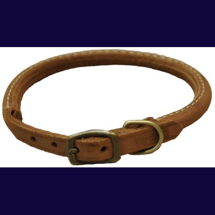 CircleT Rustic Leather Dog Collar Chocolate