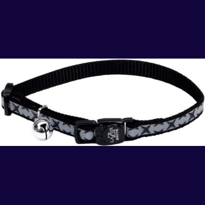 Coastal Pet Lazerbrite Reflective Breakaway Cat Collar Black Diamond