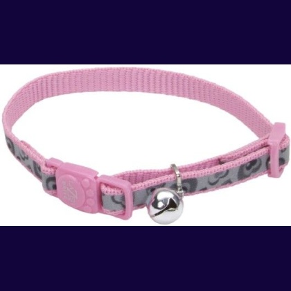 Coastal Pet Lazerbrite Reflective Breakaway Cat Collar Pink Heart