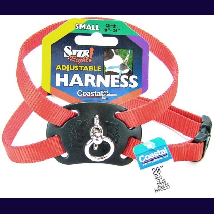 Coastal Pet Size Right Nylon Adjustable Harness - Red