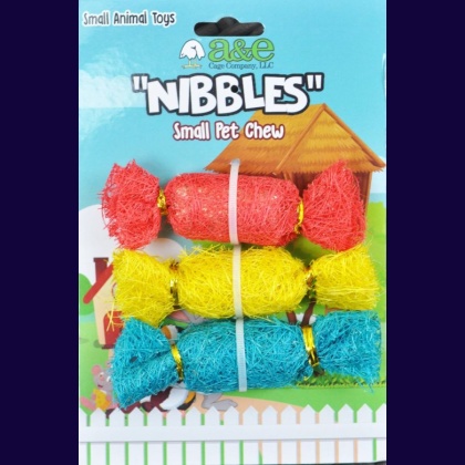 AE Cage Company Nibbles Candy Loofah Chew Toys