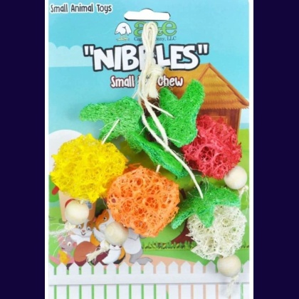 AE Cage Company Nibbles Fruit Bunch Loofah Chew Toy