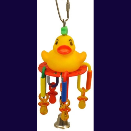 AE Cage Company Happy Beaks Lucky Rubber Ducky Bird toy