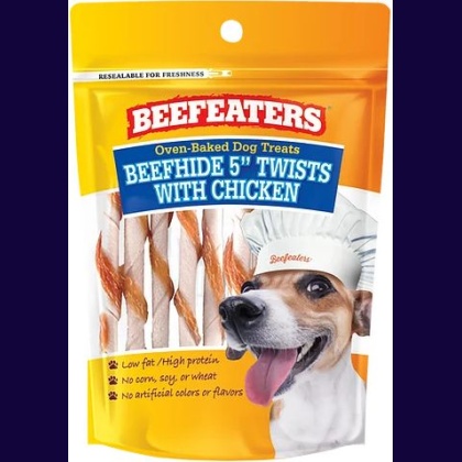 Beefeaters Oven Baked Beefhide & Chicken Twists Dog Treat