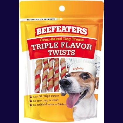 Beefeaters Oven Baked Triple Flavor Twists Dog Treat