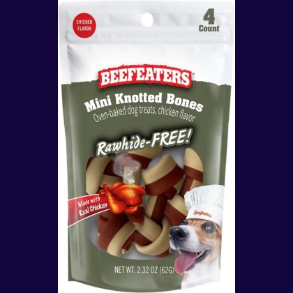 Beefeaters Rawhide Free Mini Knotted Bones Chicken