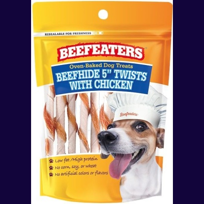 Beefeaters Oven Baked Beefhide & Chicken Twists Dog Treat