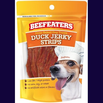 Beefeaters Oven Baked Duck Jerky Strips for Dogs