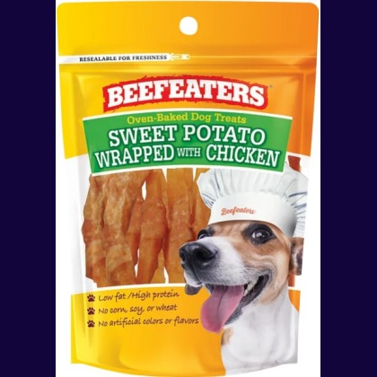 Beefeaters Oven Baked Sweet Potato Wrapped with Chicken Dog Treat