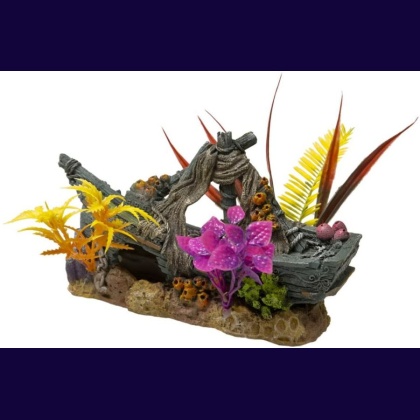 Exotic Environments Sunken Ship Floral Ornament