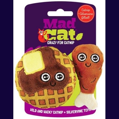 Mad Cat Chicken and Waffles Cat Toy Set