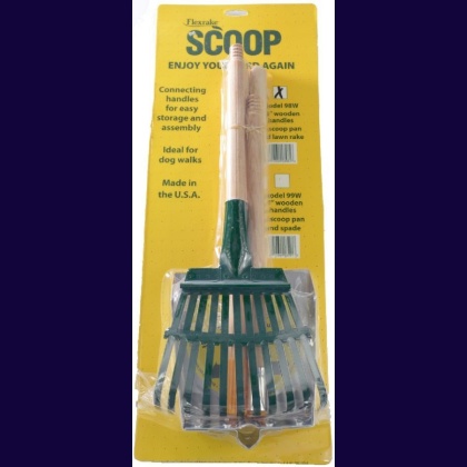 Flexrake Scoop and Steel Rake Set with Wood Handle - Small