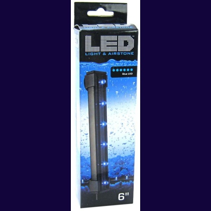 Via Aqua Blue LED Light & Airstone