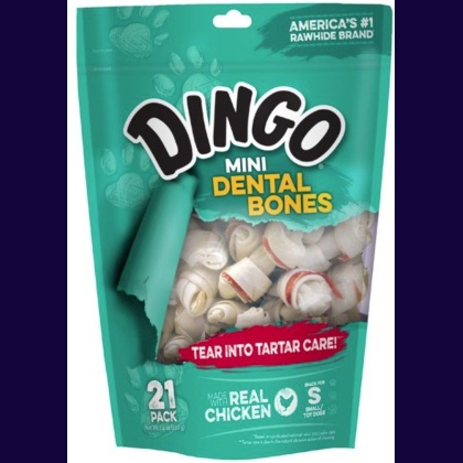 Dingo Dental Bone Chicken & Rawhide Dental Chew