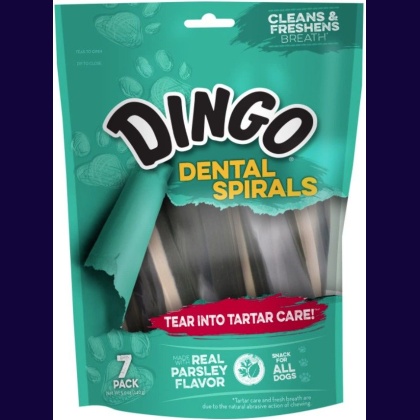 Dingo Dental Spirals Fresh Breath Dog Treats