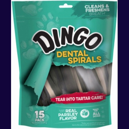 Dingo Dental Spirals Fresh Breath Dog Treats