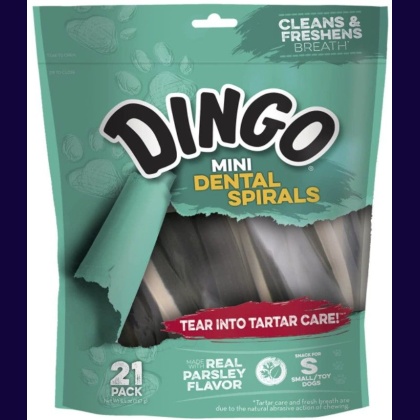 Dingo Dental Spirals Fresh Breath Dog Treats