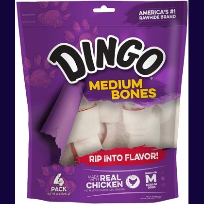 Dingo Meat in the Middle Rawhide Chew Bones