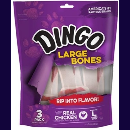 Dingo Meat in the Middle Rawhide Chew Bones