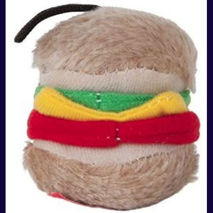 Petmate Booda Zoobilee Hamburger Plush Dog Toy