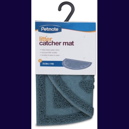 Petmate Half Circle Litter Catcher Mat Blue