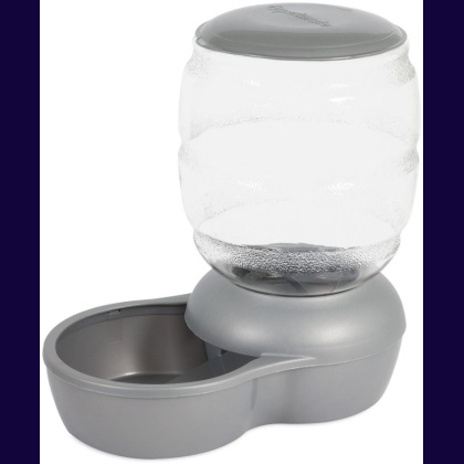 Petmate Replendish Pet Feeder with Microban Pearl Silver Gray