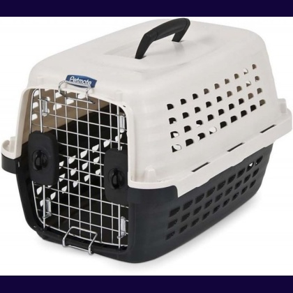 Petmate Compass Kennel - Black & Metalic White