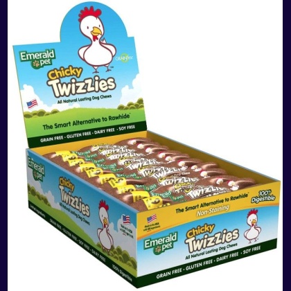 Emerald Pet Chicky Twizzies Natural Dog Chews