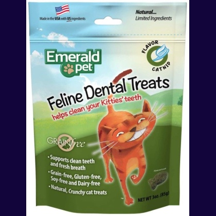 Emerald Pet Feline Dental Treats Catnip Flavor