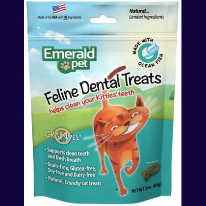 Emerald Pet Feline Dental Treats Ocean Fish Flavor