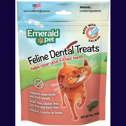 Emerald Pet Feline Dental Treats Salmon Flavor